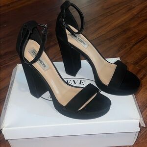 Steve Madden Black Block Heel Sandals